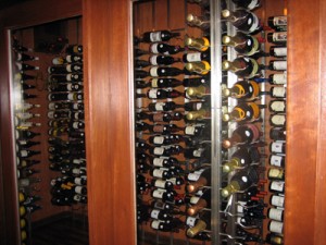 If you want a bottle of wine with dinner, you go "shopping" in their cellar. Each bottle is labeled with the price, and it's added to your bill. They cork it for you. Prices are good, and the selection is also good. There are many good choices in wines by the glass, as well. 