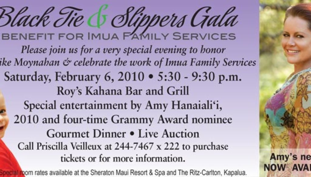 Imua Family Services Black Tie and Slippers Gala at Roys Kahana