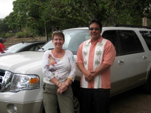 Your Maui Culinary Tour guide, Jeannie Wenger, and Michael of All In One Executive Services (driver). 