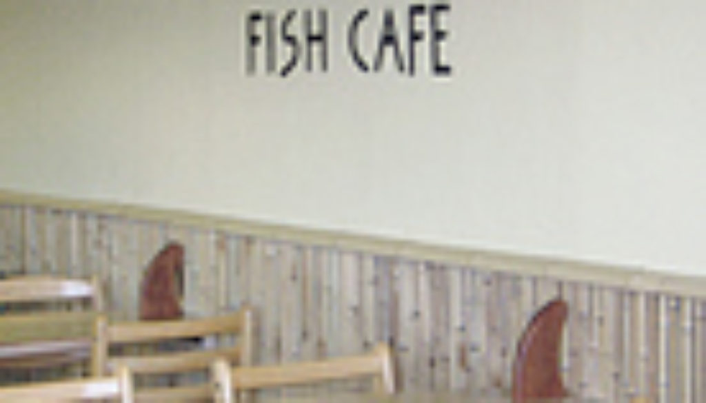 Coconuts Fish Cafe has a cute name, is named for a cute cat, and features cute (surfboard) decor. 4 out of 5 stars!