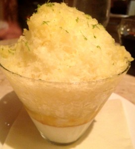 Maui Gold Pineapple Shave Ice at Alan Wong's Amasia | Maui Restaurants